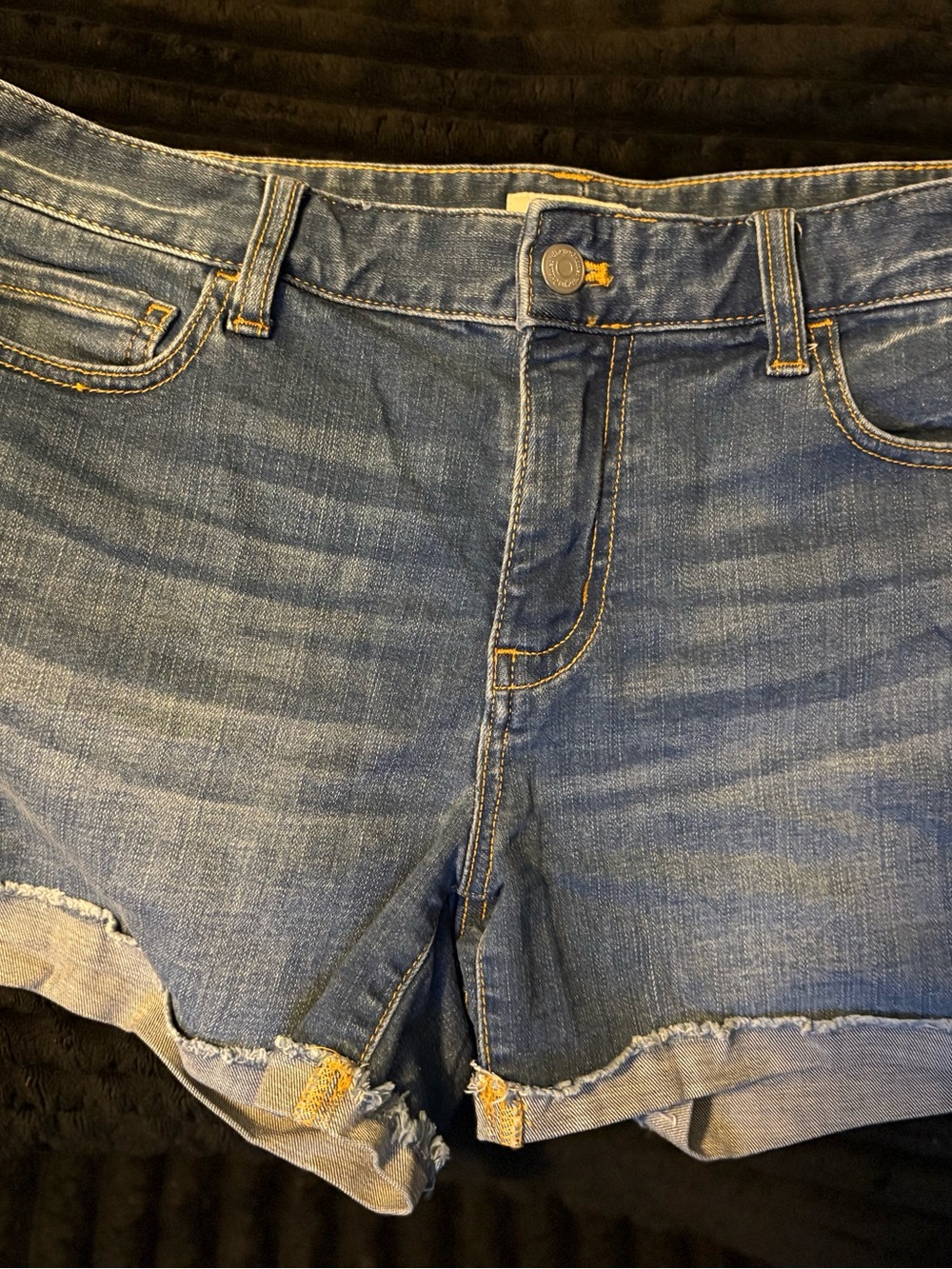 Vineyard Vines Blue Distressed Hem Jean Shorts size 10